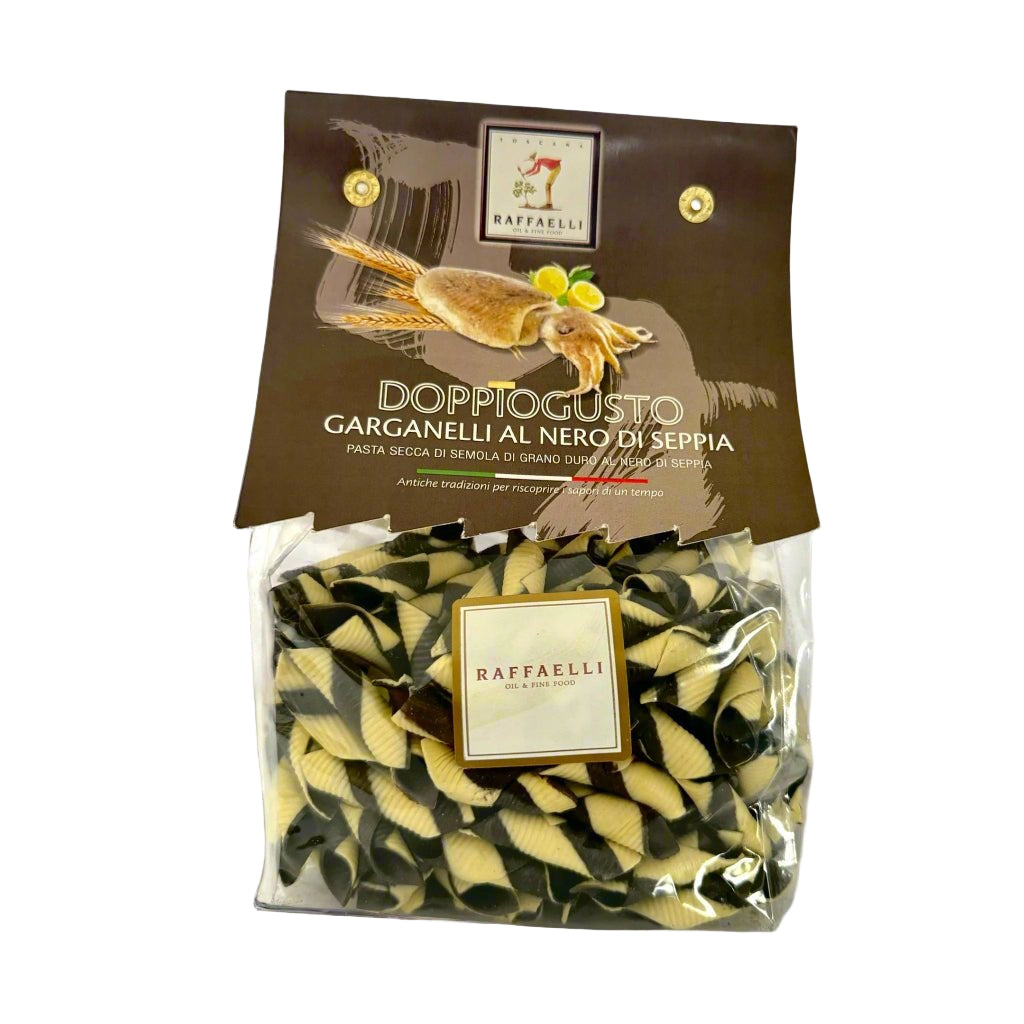 GARGANELLI À L'ENCRE DE SÈCHE - CIAO PASTA - BLACK SQUID INK PASTA - RAFFAELLI PASTA - ITALIAN GROCERY STORE - FREE DELIVERY