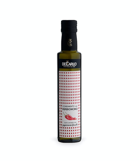 HUILE D'OLIVE EXTRA VIERGE AU PIMENT FORT - CIAO PASTA - POUILLES - PUGLIA - SPICY EXTRA VIRGIN OLIVE OIL - DE CARLO ITALY