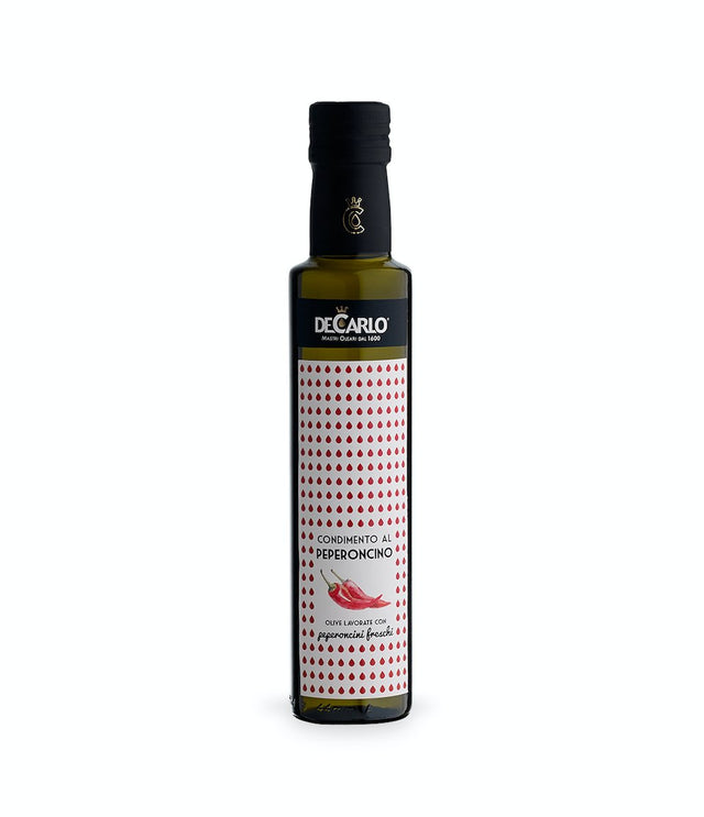 HUILE D'OLIVE EXTRA VIERGE AU PIMENT FORT - CIAO PASTA - POUILLES - PUGLIA - SPICY EXTRA VIRGIN OLIVE OIL - DE CARLO ITALY